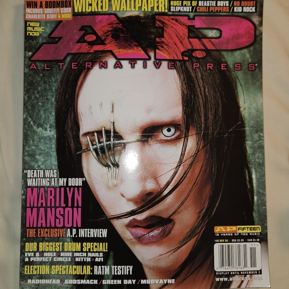 Alternative Press Magazine Marilyn Manson, Nov 2000
